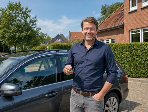 Verkäufer aus Bremerhaven mit dem verkauften Fahrzeug