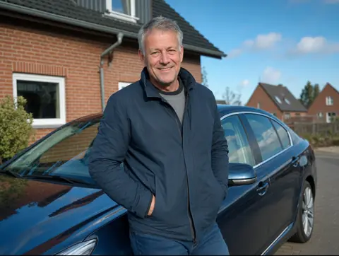 Verkäufer aus Geestland mit dem verkauften Fahrzeug