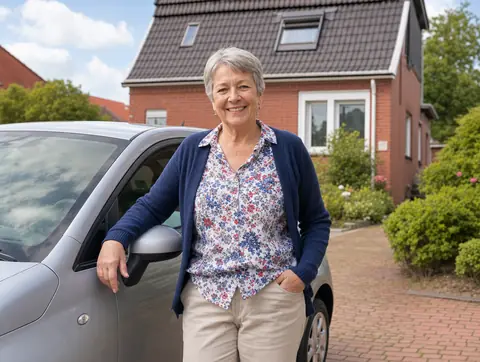 Verkäufer aus Wurster Nordseeküste mit dem verkauften Fahrzeug