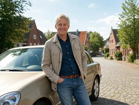 Verkäufer aus Nordenham mit dem verkauften Fahrzeug
