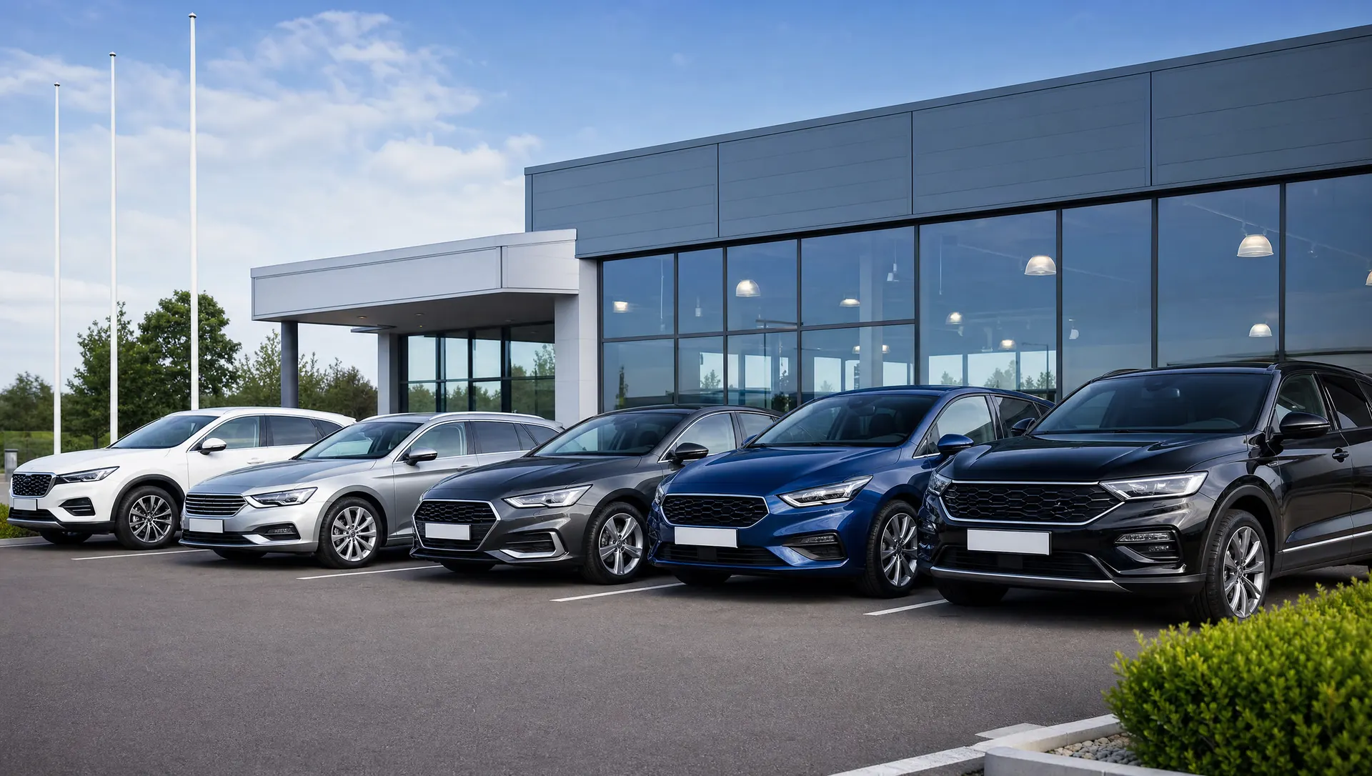 Angekaufte Fahrzeuge vor dem Autohaus – Autoankauf Bremerhaven